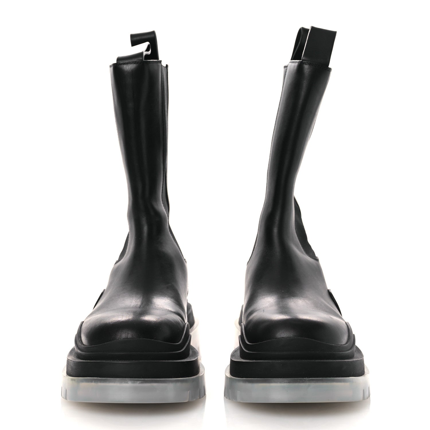 Bottega Veneta Calfskin The Tire Chelsea Boots 39 Black Transparent 3 of 11