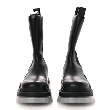 Bottega Veneta Calfskin The Tire Chelsea Boots 39 Black Transparent 3 of 11
