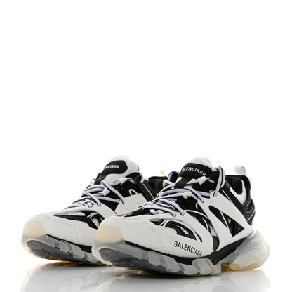 Balenciaga Rubber Mesh Fabric Bi-Color Clear Sole Womens Track Sneakers 37 White Black 3 of 9