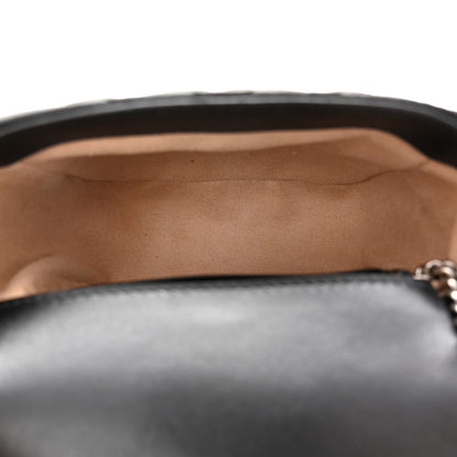 Gucci Calfskin Matelasse Monochrome GG Marmont Chain Mini Belt Bag Black 5 of 10