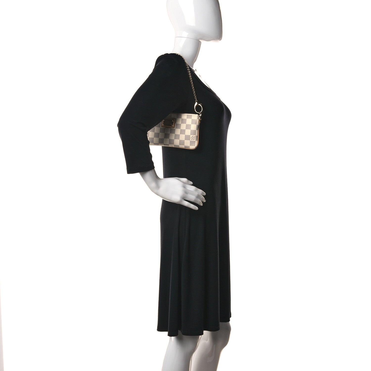 Louis Vuitton Damier Azur Pochette Milla MM 2 of 9