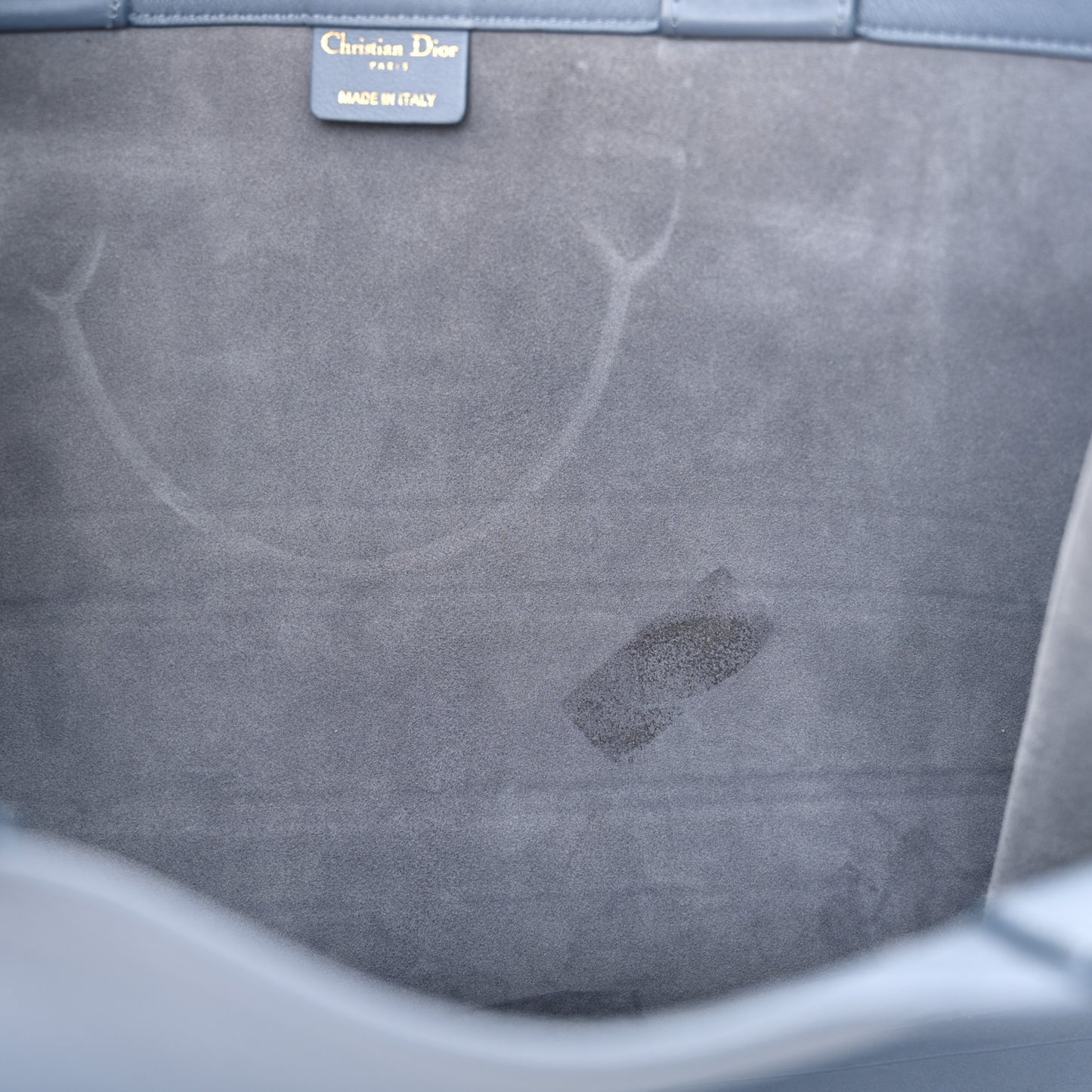 Calfskin Embossed Large Book Tote Blue