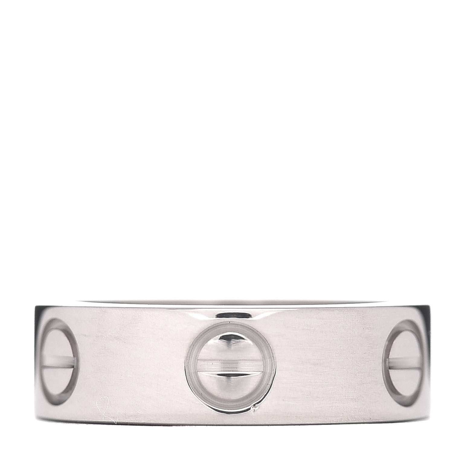 Cartier 18K White Gold 5.5mm LOVE Ring 49 4.75 3 of 4