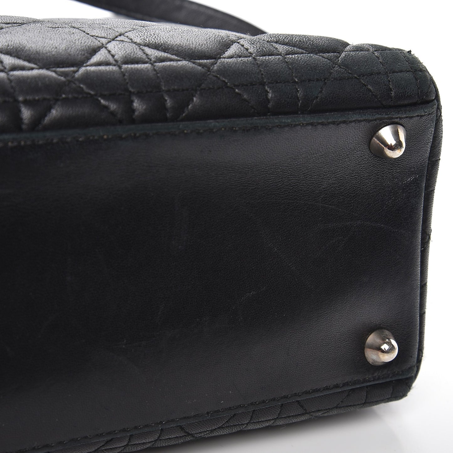 Lambskin Cannage Large Lady Dior Black