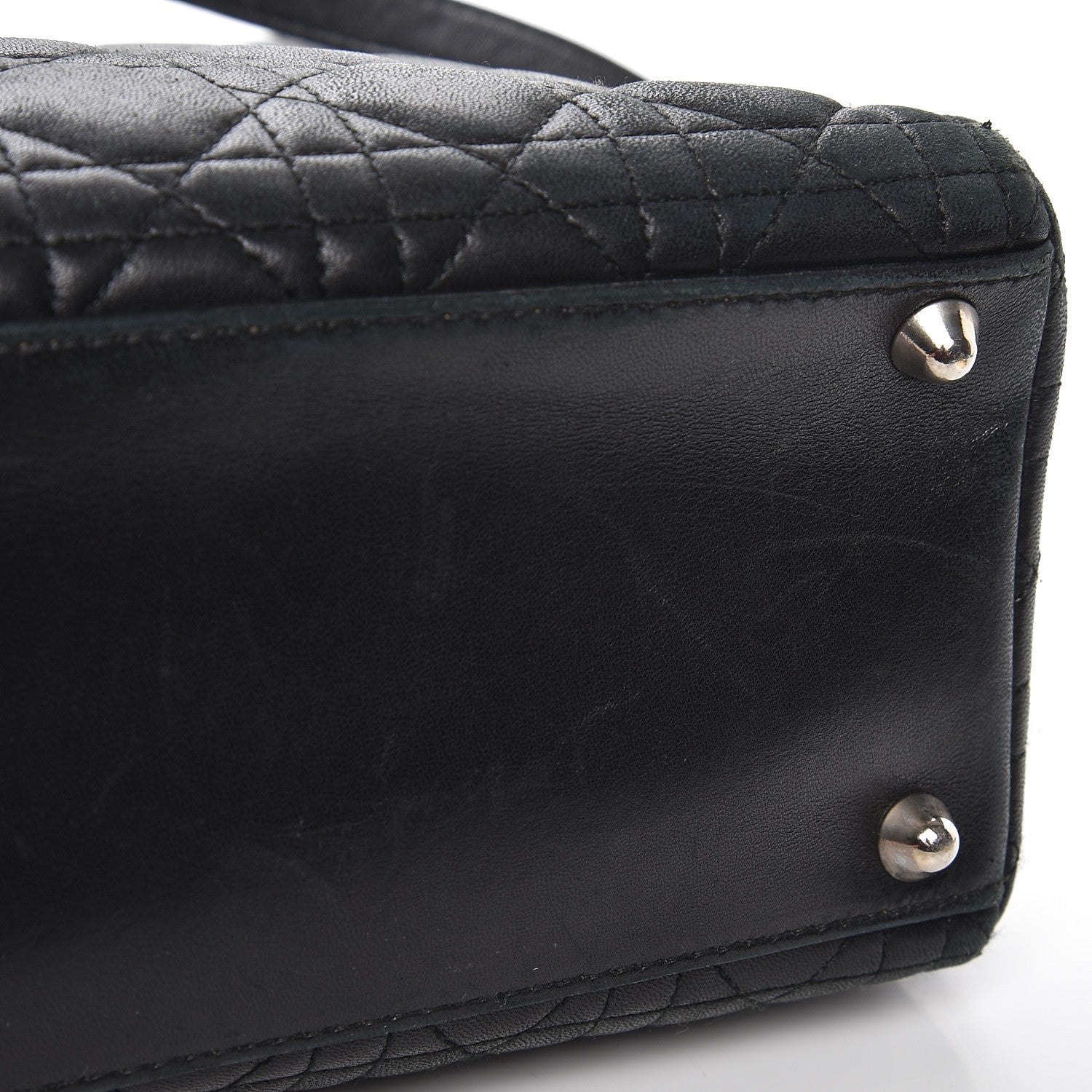 Christian Dior Lambskin Cannage Large Lady Dior Black 14 of 18