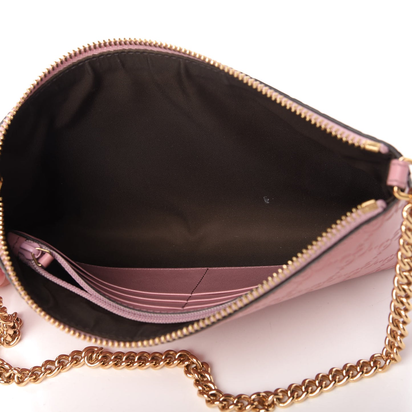 Guccissima Signature Wrist Wallet Rose Baby Candy