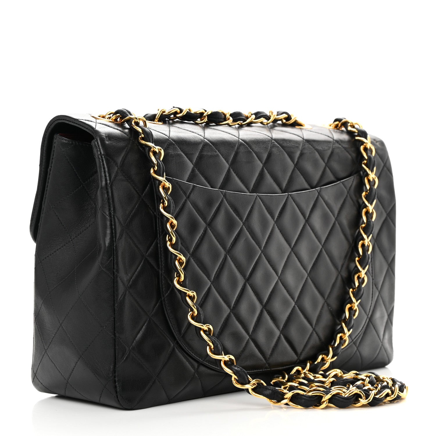 Chanel Lambskin Quilted XL Jumbo Single Flap Black 3 of 24