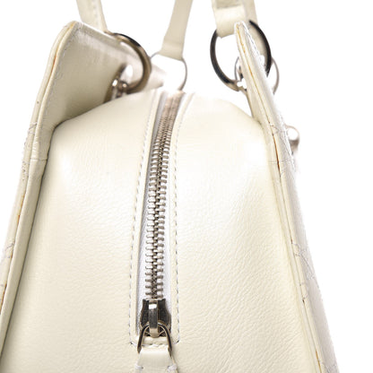 Christian Dior Calfskin Cannage Stitched Large East West Lady Dior White 15 of 29