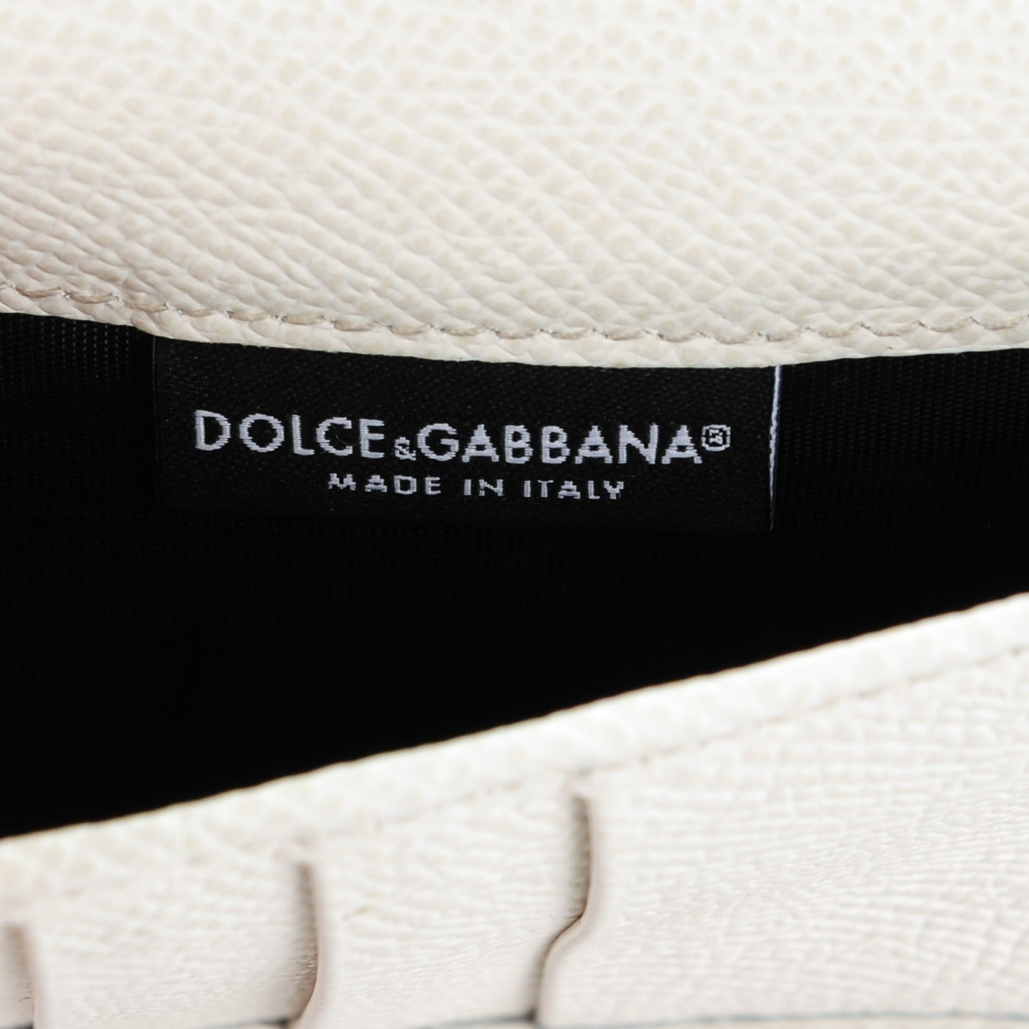 Dolce & Gabbana Dauphine Gloss Chain Strap Phone Bag Bianco 6 of 7