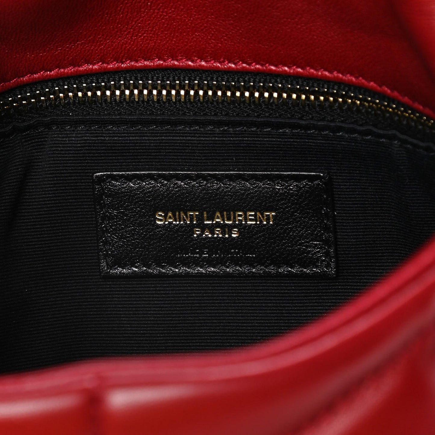 Lambskin Quilted Toy Loulou Puffer Monogram Chain Satchel Red