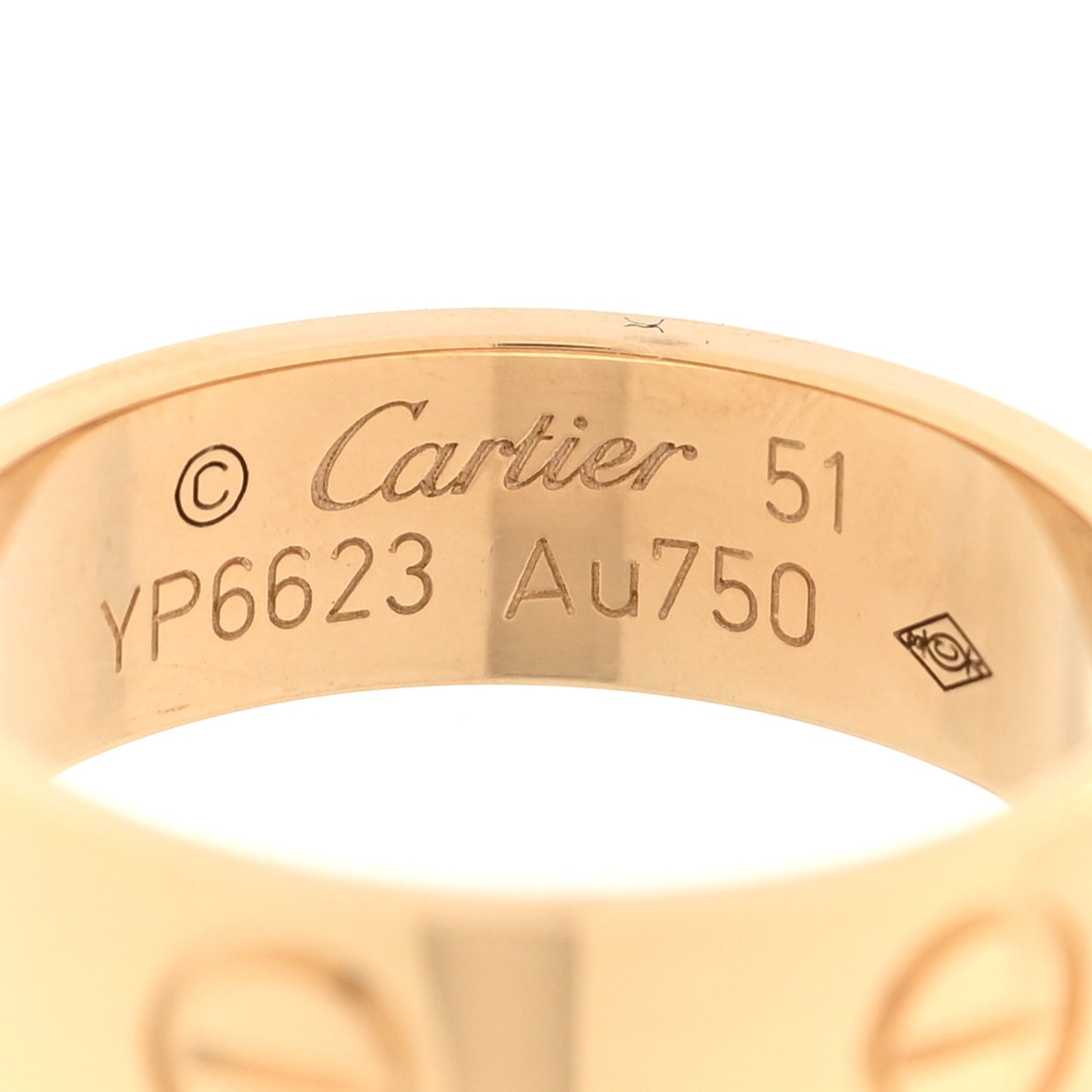 18K Yellow Gold 5.5mm LOVE Ring 51 5.75