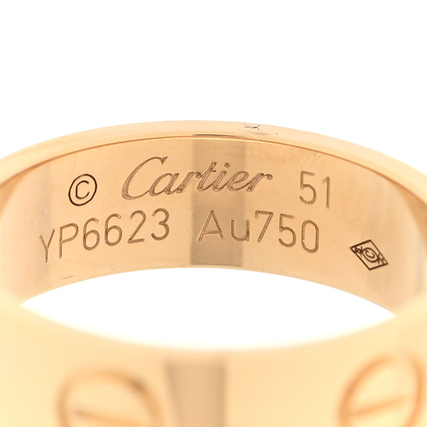 Cartier 18K Yellow Gold 5.5mm LOVE Ring 51 5.75 4 of 5