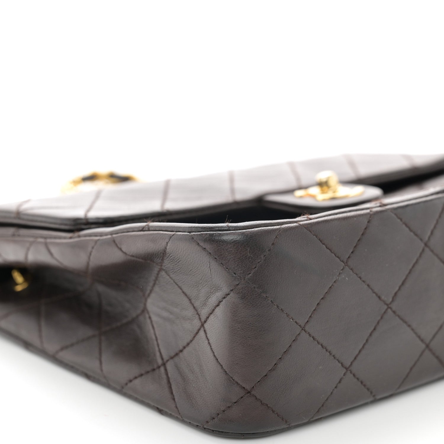 Chanel Lambskin Quilted Small Single Flap Brown 9 of 11