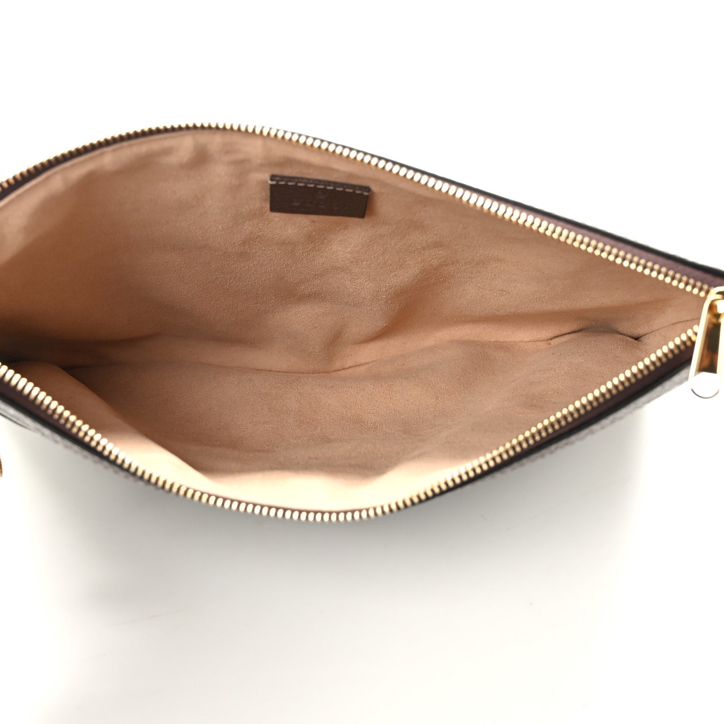 GG Supreme Monogram Large Ophidia Pouch Clutch Brown