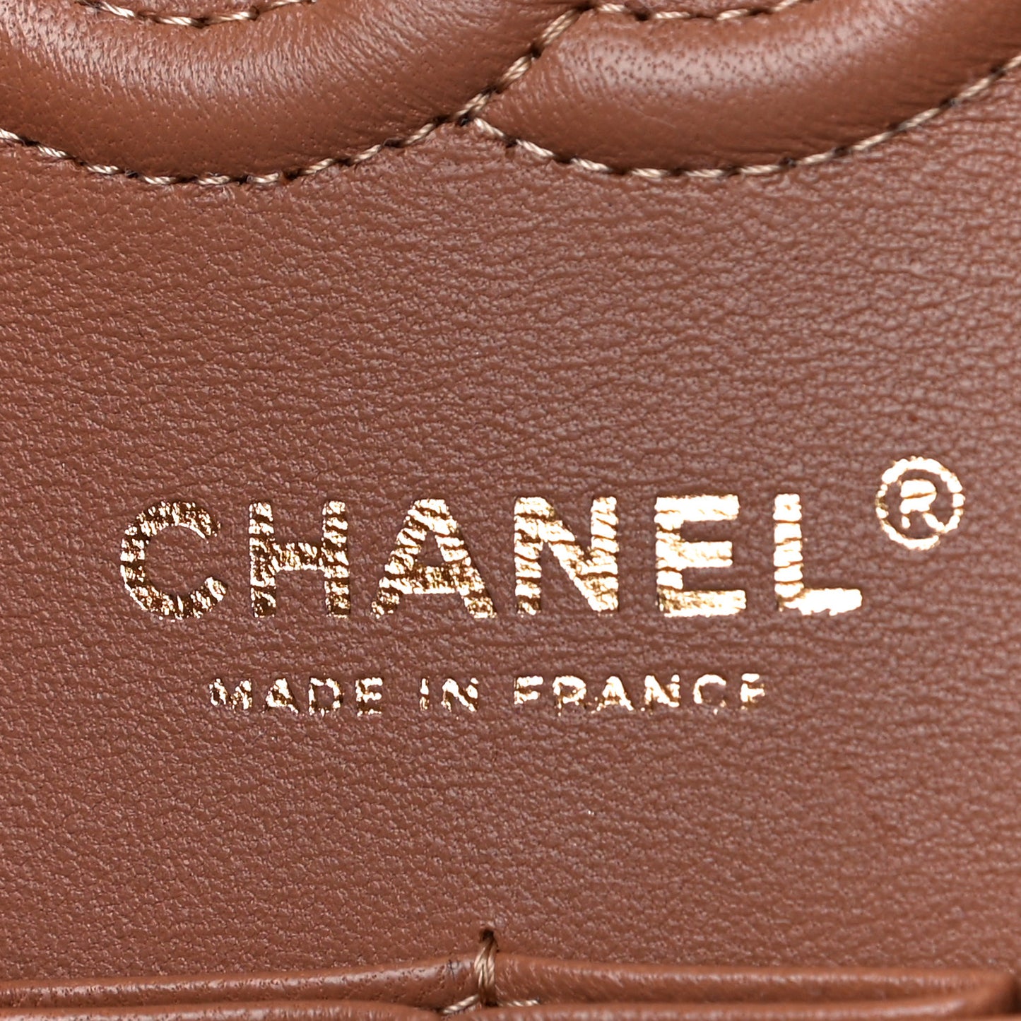 Lambskin Quilted Small Double Flap Brown