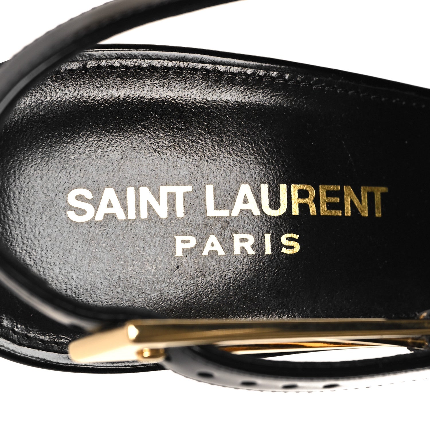 Saint Laurent Glazed Calfskin Lee Slingback Pumps 38 Black 9 of 9