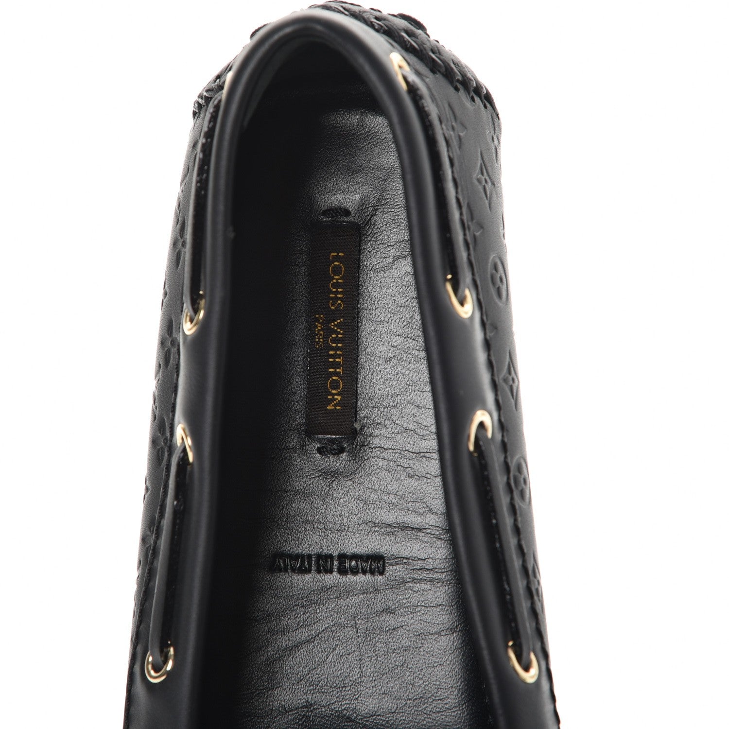 Louis Vuitton Calfskin Monogram Gloria Loafers 40 Black 7 of 8