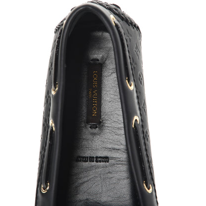 Louis Vuitton Calfskin Monogram Gloria Loafers 40 Black 7 of 8