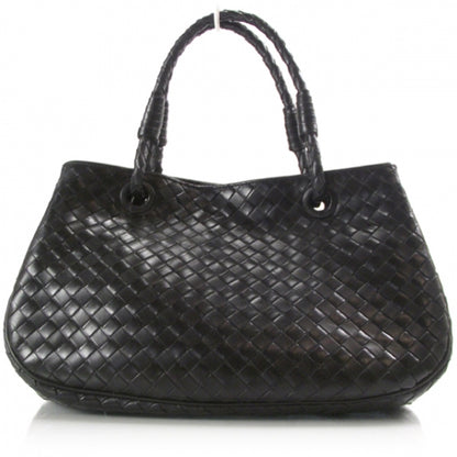 Bottega Veneta Leather Intrecciato Woven Tote Nero 1 of 9