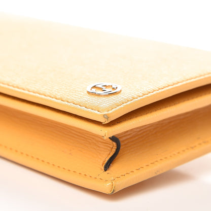 Gucci Textured Calfskin Medium Betty Chain Wallet Yellow 8 of 8
