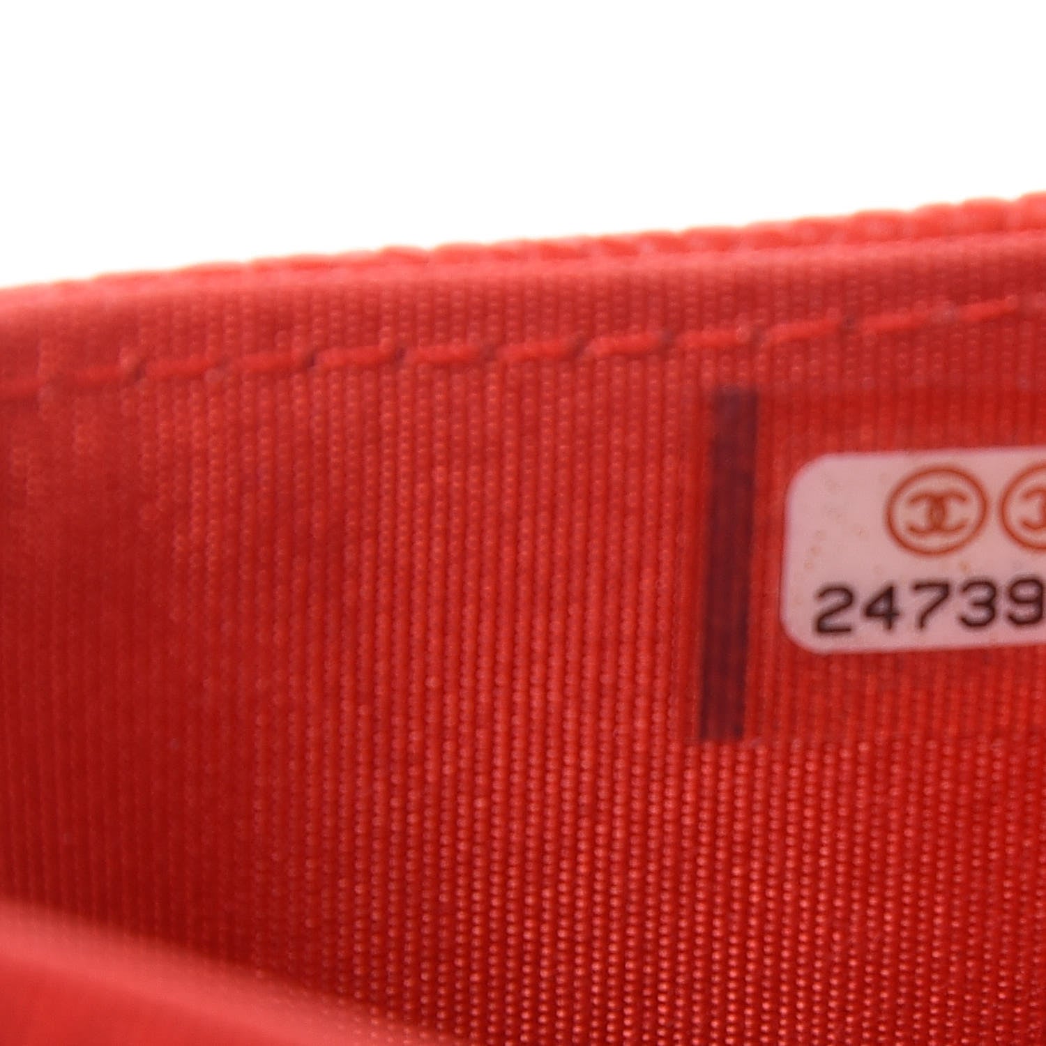 Chanel Caviar Chevron Quilted Flap Card Holder Wallet Red 7 of 11