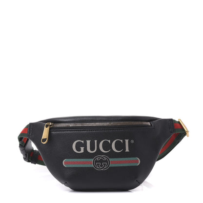 Gucci Grained Calfskin Small Logo Belt Bag Black 1 of 9