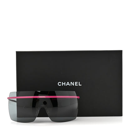 Chanel Metal Graphic Lines Shield Sunglasses 71586 Pink 8 of 8