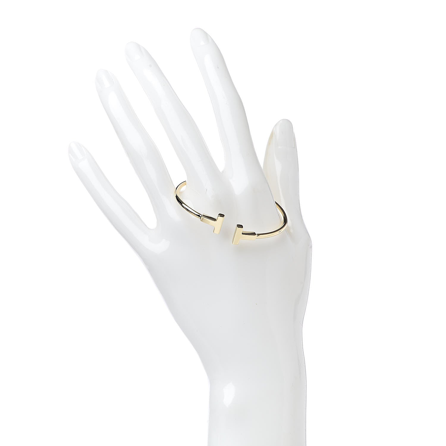 Tiffany 18K Yellow Gold T Wire Bracelet 2 of 5