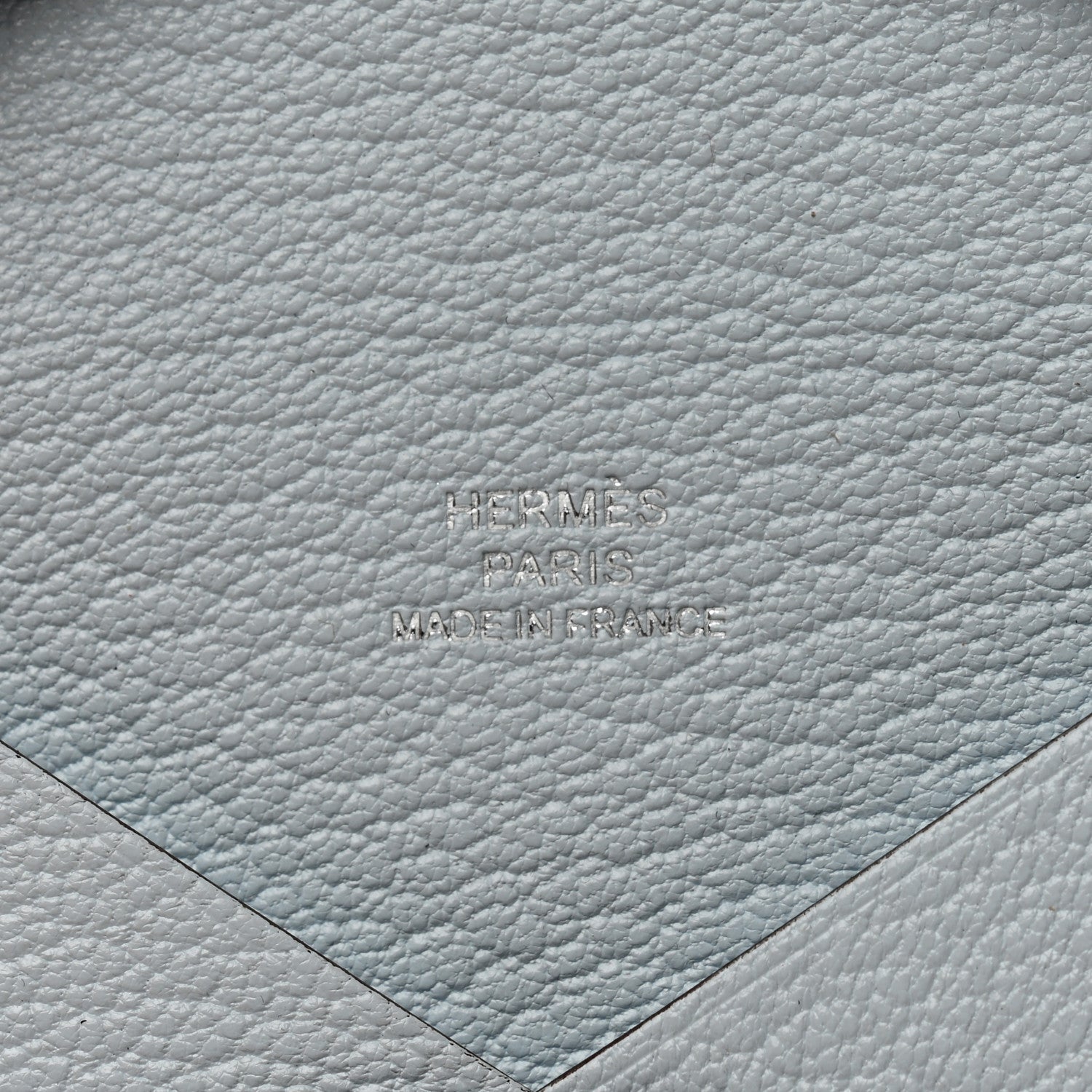 Hermes Chevre Mysore Calvi Card Case Bleu Brume 6 of 7