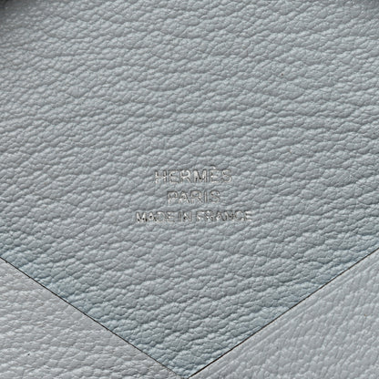 Hermes Chevre Mysore Calvi Card Case Bleu Brume 6 of 7
