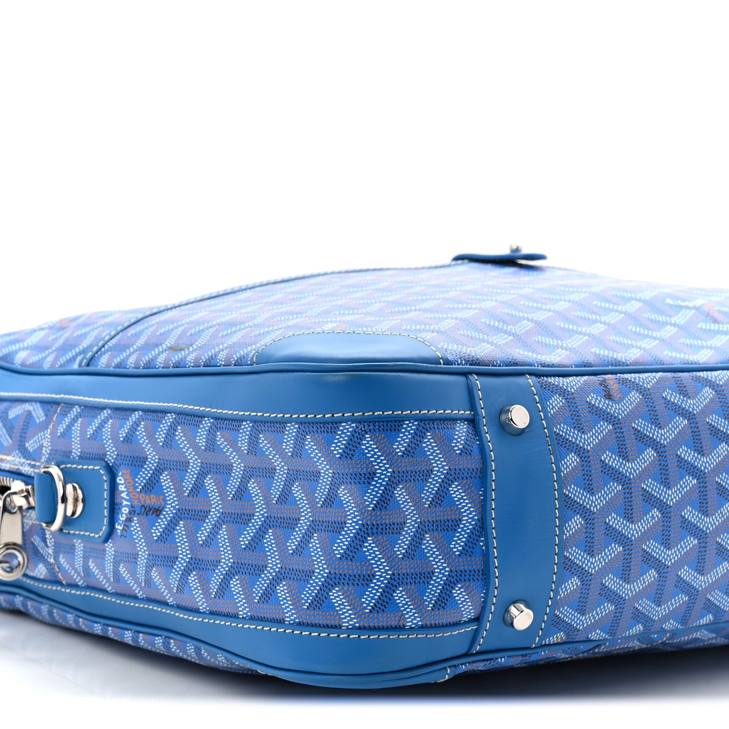Goyard Goyardine Ambassade MM Briefcase Sky Blue 1811626