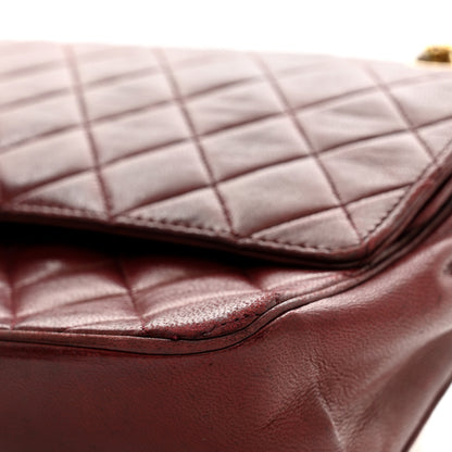 Chanel Lambskin Quilted Medium Double Flap Bijoux Chain Bordeaux 13 of 14