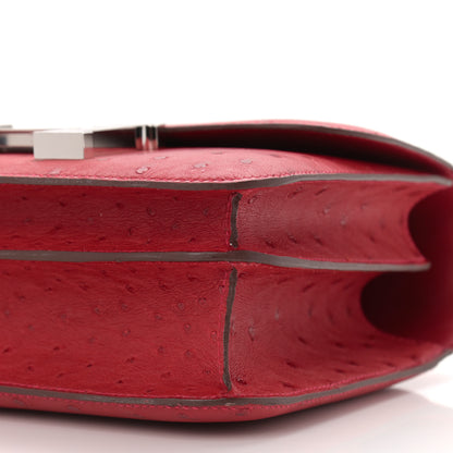 Hermes Ostrich Constance 24 Rouge Vif 10 of 11