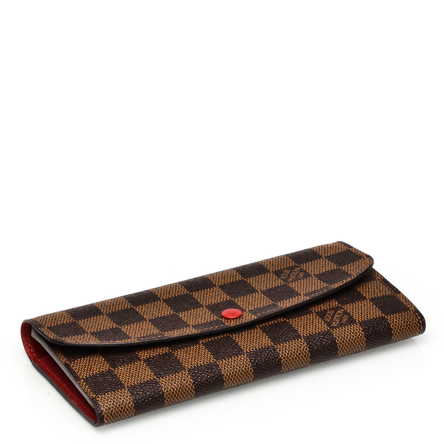 Damier Ebene Emilie Wallet Red