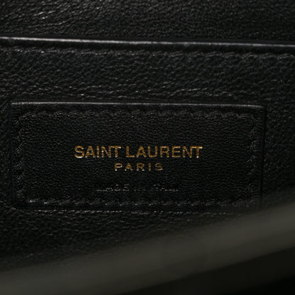 Saint Laurent Patent Matelasse Monogram Large Vicky Chain Bag Black 6 of 10