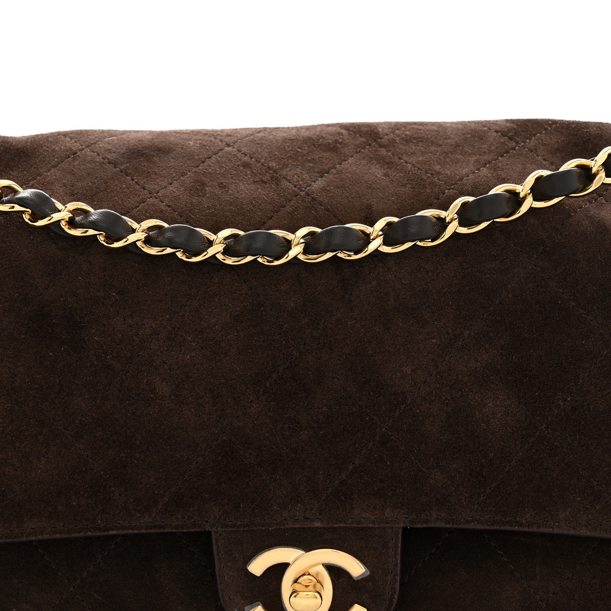 Chanel Suede Calfskin Small Souplissimo Maxi Flap Dark Brown 8 of 11