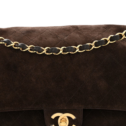 Chanel Suede Calfskin Small Souplissimo Maxi Flap Dark Brown 8 of 11