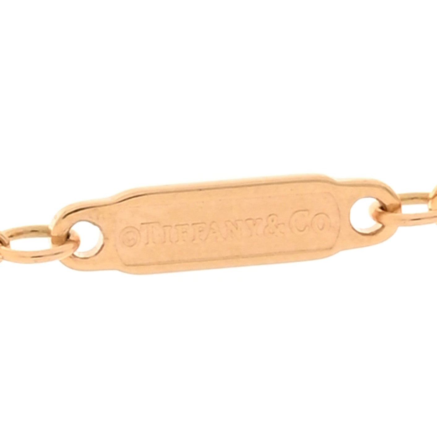 Tiffany 18K Rose Gold Diamond Mini T Smile Pendant Necklace 6 of 7