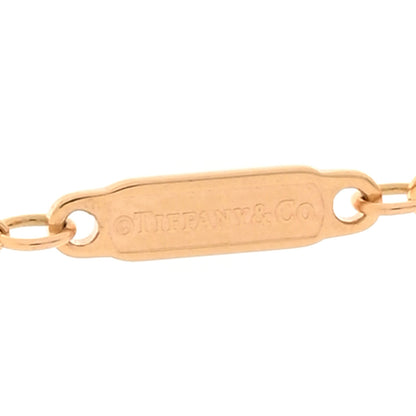 Tiffany 18K Rose Gold Diamond Mini T Smile Pendant Necklace 6 of 7