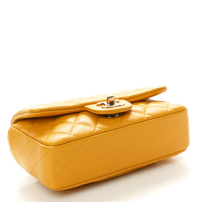 Chanel Lambskin Quilted Extra Mini Flap Bag Yellow 4 of 10
