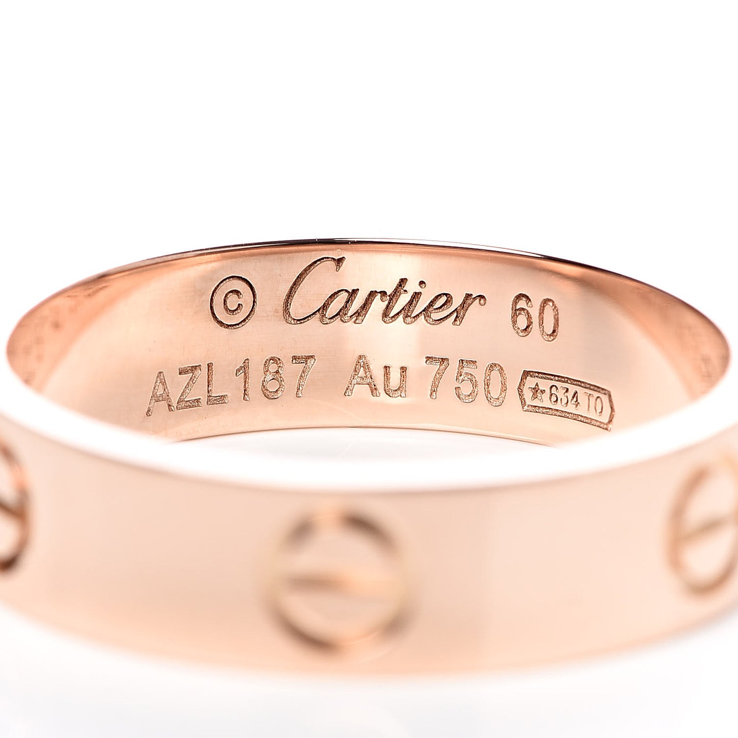18K Pink Gold 5.5mm LOVE Ring 60 9