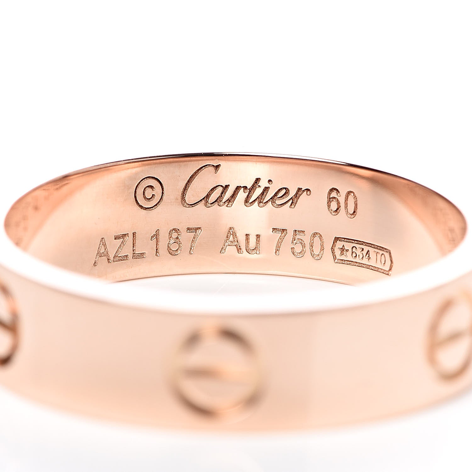 Cartier 18K Pink Gold 5.5mm LOVE Ring 60 9 4 of 4