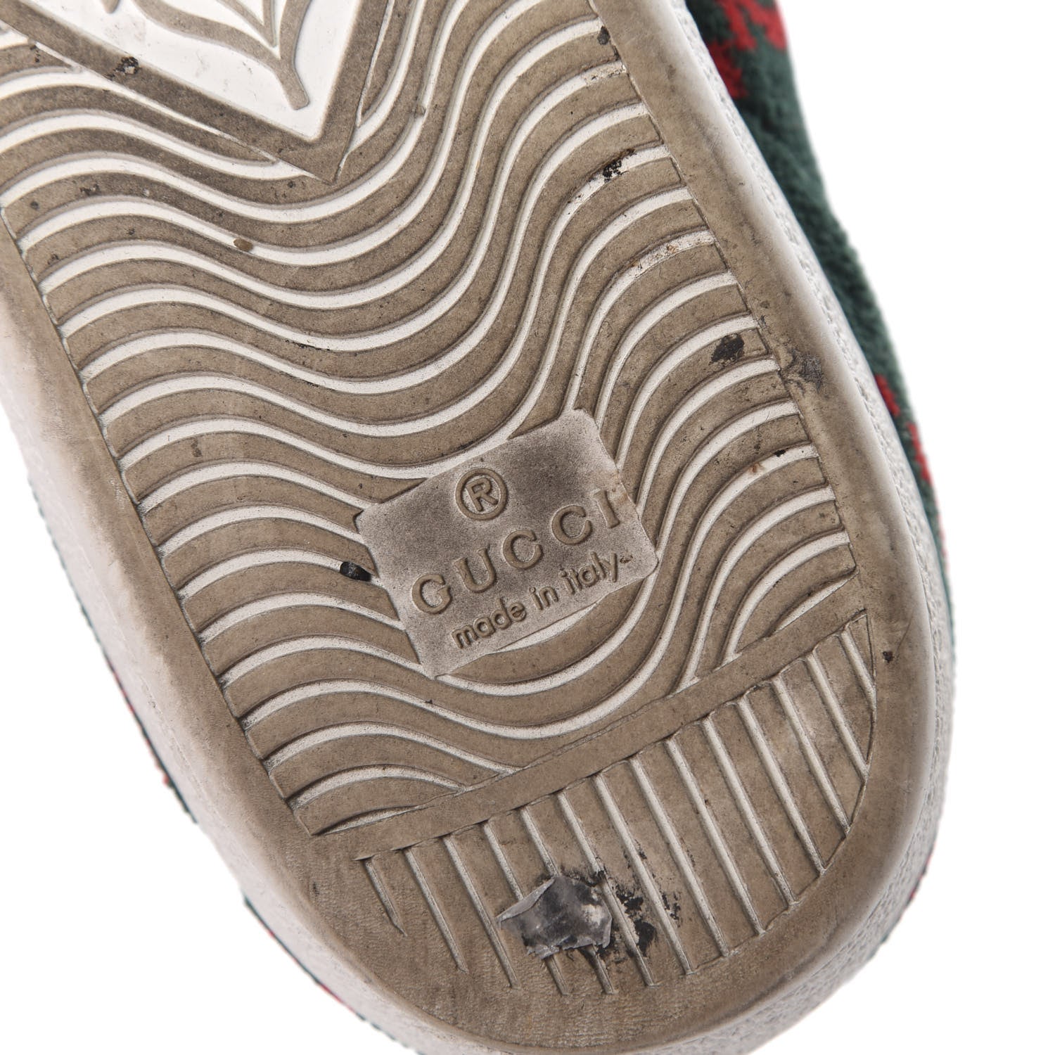 Gucci Terry Cloth GG Monogram Web Womens Ace Sneakers 41 Green Red 9 of 10