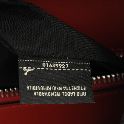 Fendi Cuoio Romano Selleria Vitello Zeus Large Mens Peekaboo Iconic Essential Satchel Black Rosso 8 of 8