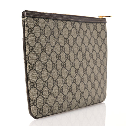 Gucci GG Supreme Monogram Large Ophidia Pouch Clutch Brown 3 of 10