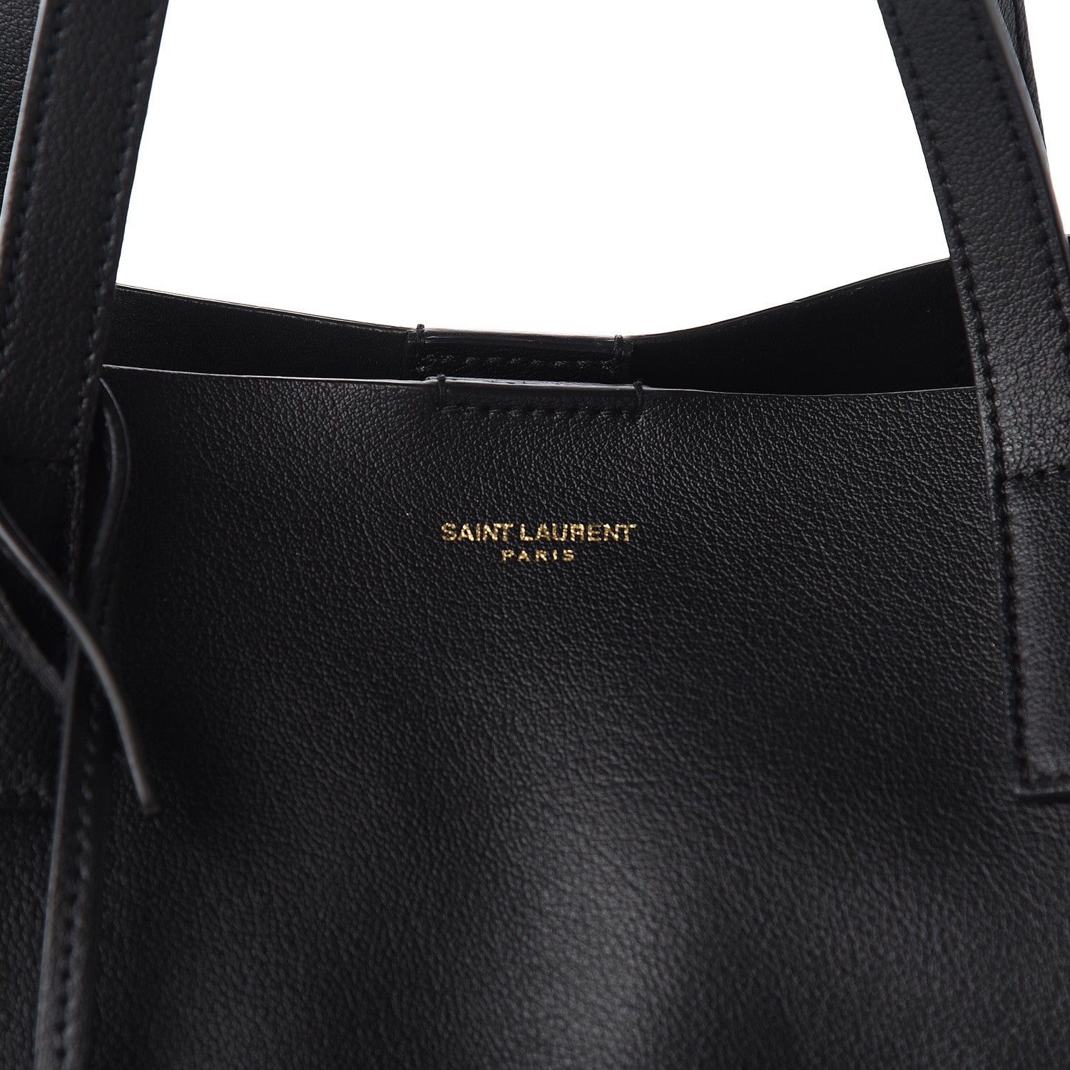 Saint Laurent Calfskin Large Shopping Tote Black 10 of 10