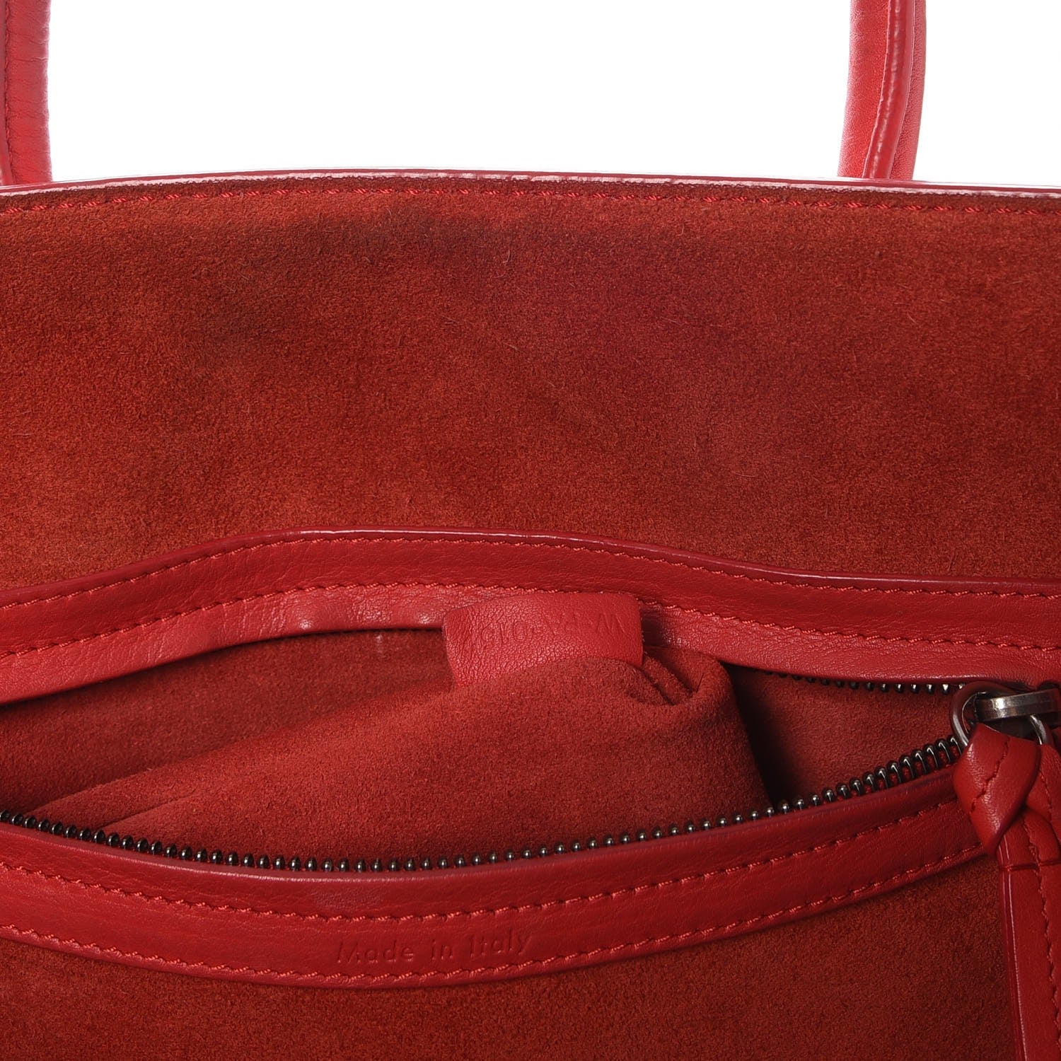 Celine Supple Calfskin Medium Phantom Luggage Vermillion 7 of 18