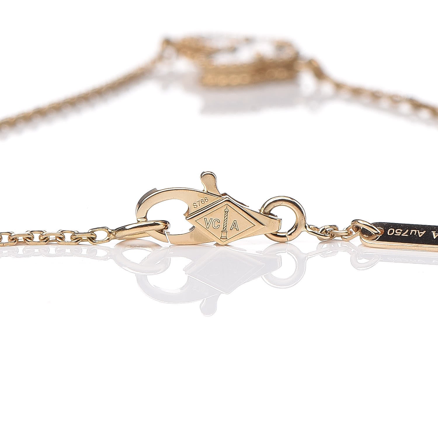 Van Cleef & Arpels 18K Yellow Gold Mother of Pearl Sweet Alhambra Butterfly Bracelet 5 of 8