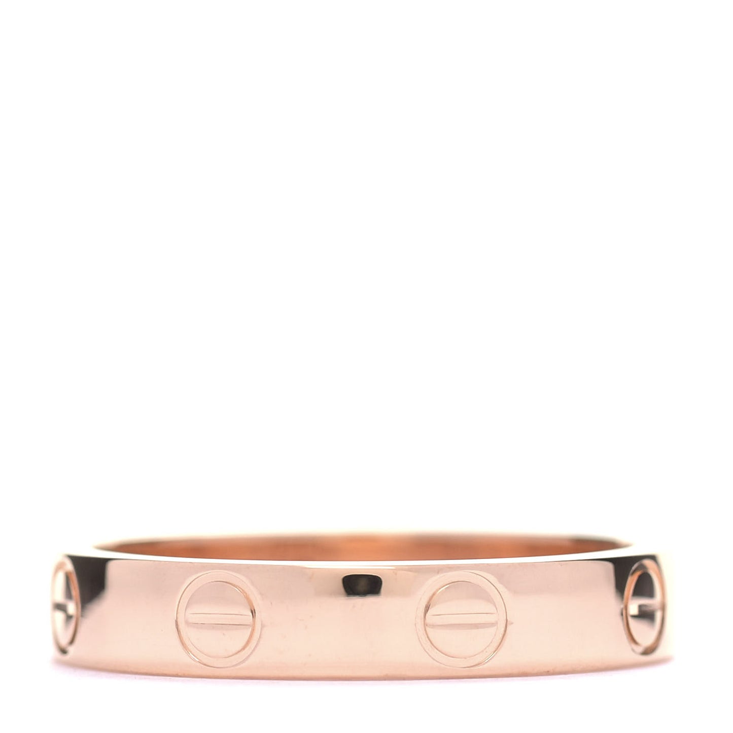 18K Pink Gold 3.5mm LOVE Wedding Band Ring 53 6.5