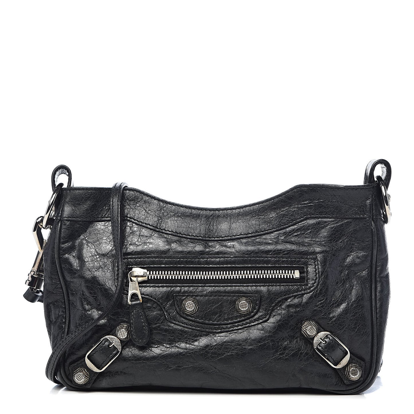 Agneau Giant 12 Silver Hardware Hip Black
